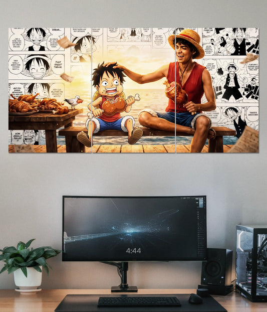 Luffy Childhood Dream Split Poster Main Image - Everanta