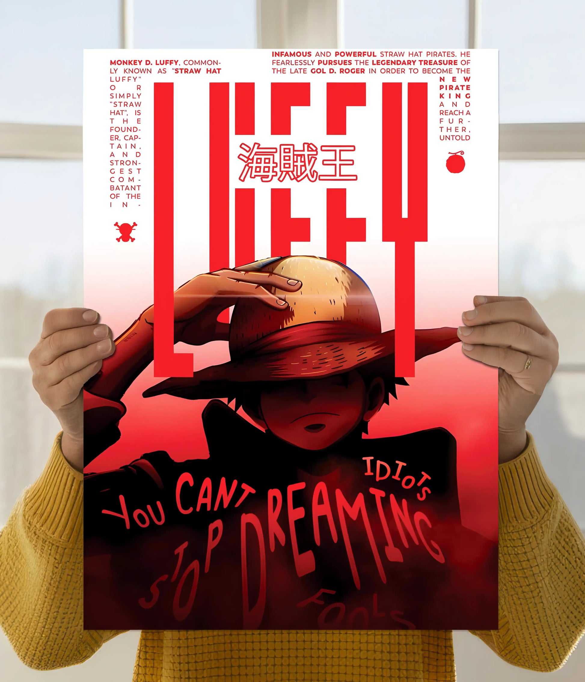 Luffy Dreaming Poster – One Piece Anime Main Image - Everanta