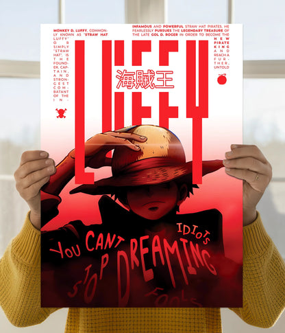 Luffy Dreaming Poster – One Piece Anime Main Image - Everanta