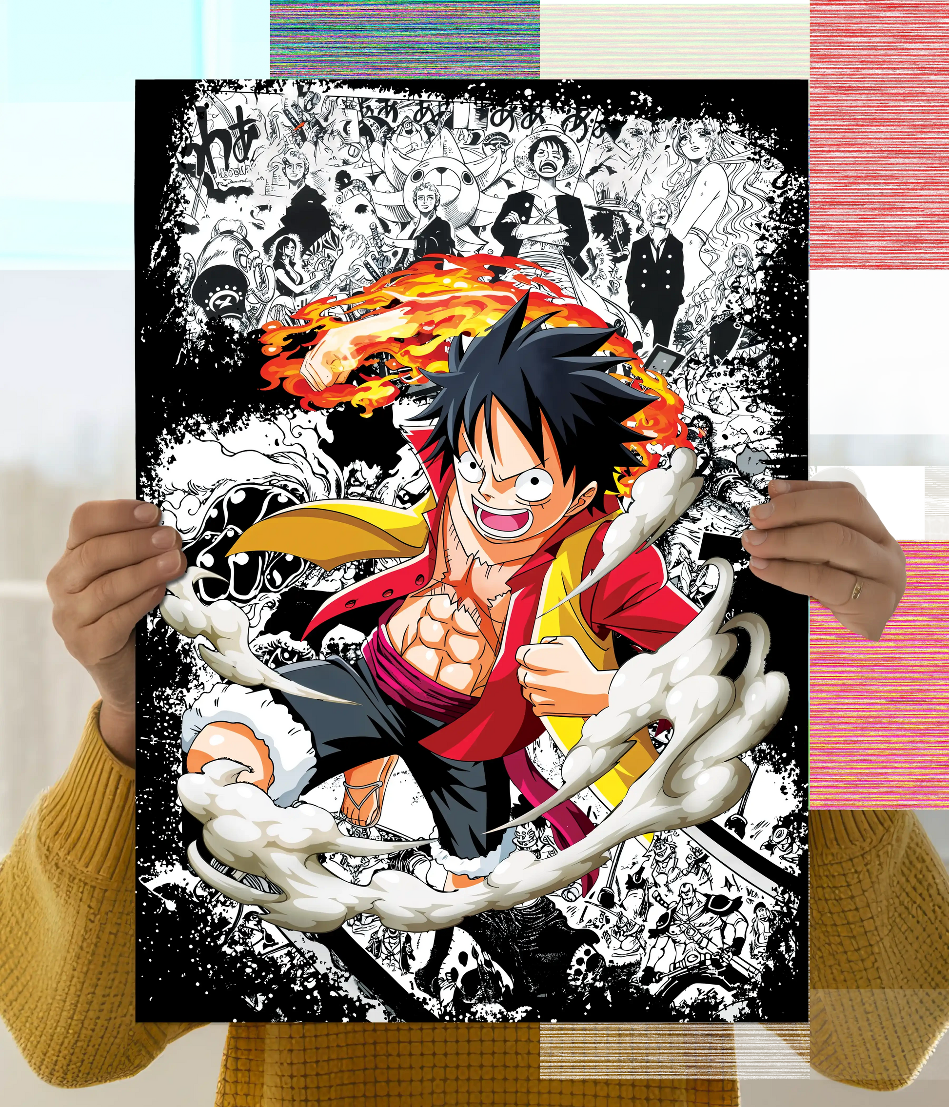 Luffy Gear 2 Action Poster - One Piece Anime Main Image - Everanta