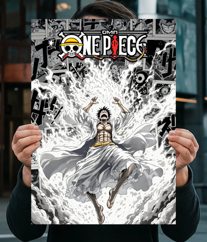 one piece luffy gear 5 poster Luffy Gear 5 One Piece Wall Poster