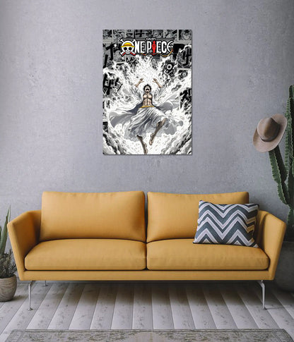 Luffy Gear 5 One Piece Wall Poster on Wall - Everanta
