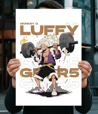 Luffy Gear 5 Workout Poster Main Image - Everanta
