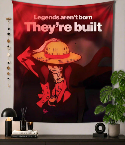 Luffy Legends Are Built Anime Wall Tapestry Main Image - Everanta