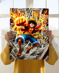 Luffy Wanted Punch – One Piece Anime Poster