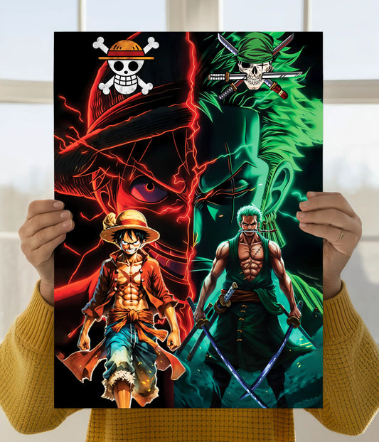 Luffy & Zoro One Piece Wall Poster Main Image - Everanta