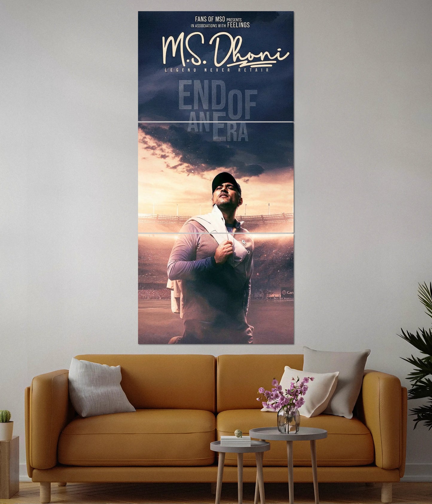 M.S. Dhoni – End of an Era Split Poster - Everanta