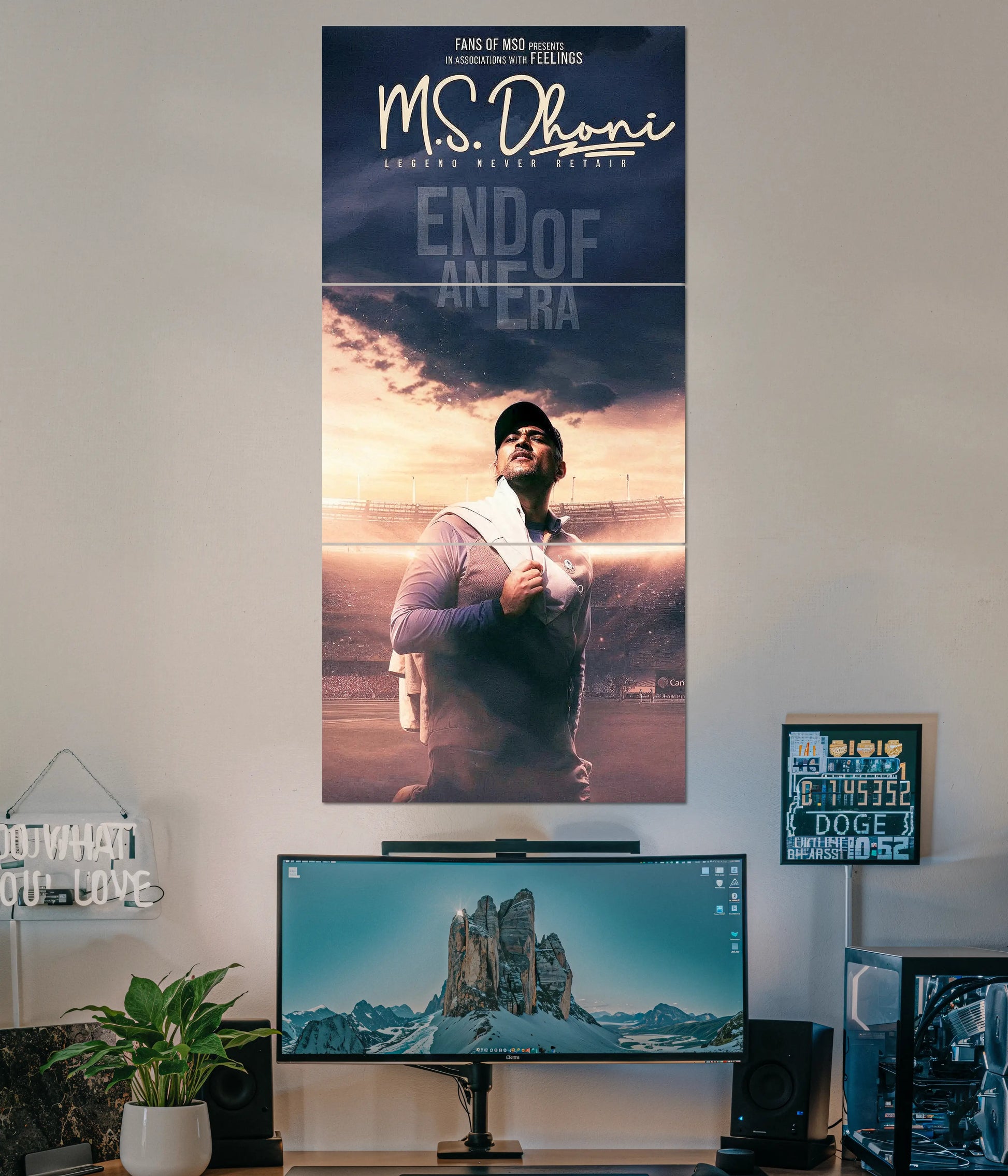 M.S. Dhoni – End of an Era Split Poster Main Image - Everanta