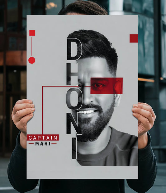 MS Dhoni – Captain Cool Wall Poster Main Image - Everanta
