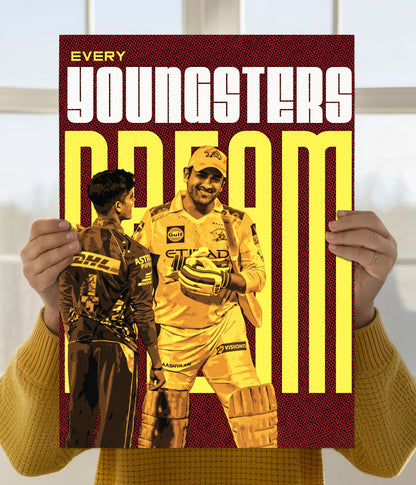 MS Dhoni – Every Youngster’s Dream Cricket Poster Main Image - Everanta