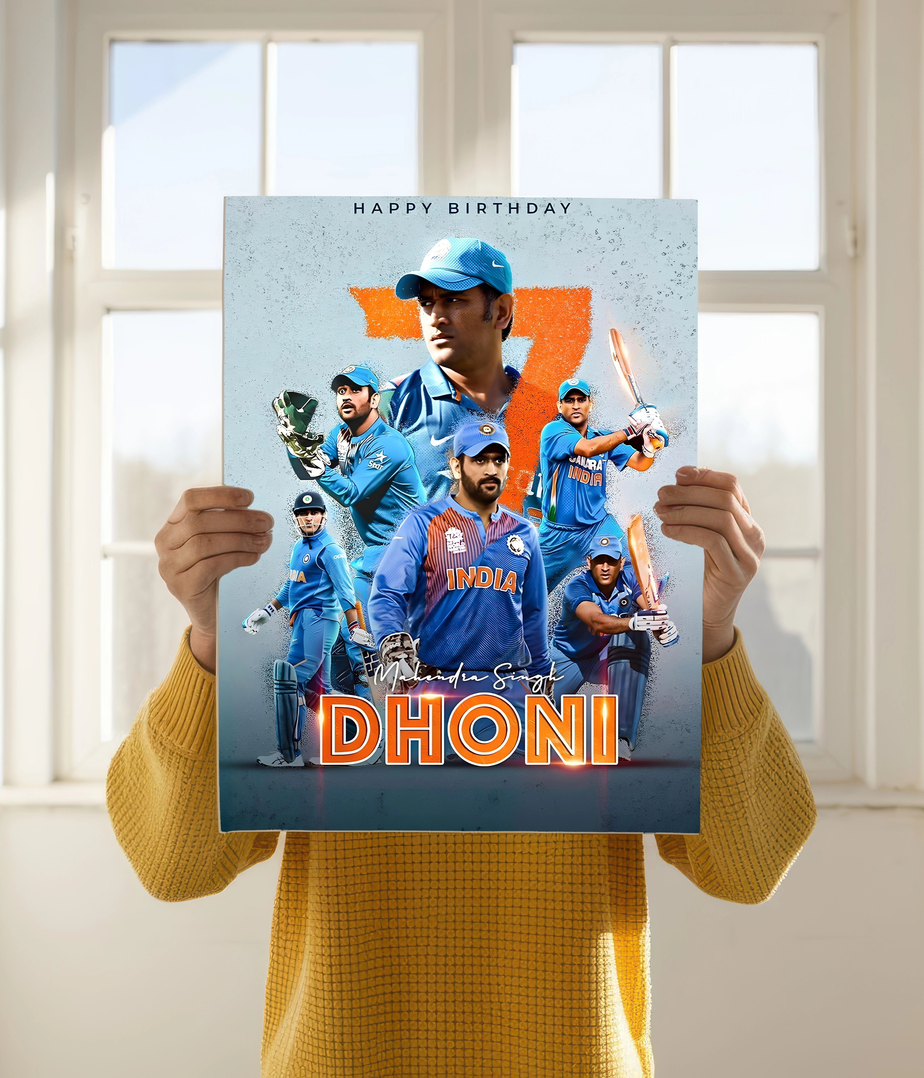MS Dhoni – The Finisher Poster Holding Image - Everanta