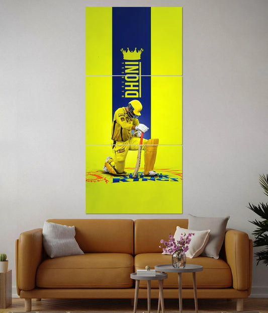 MS Dhoni – The King of Chennai Split Poster - Everanta