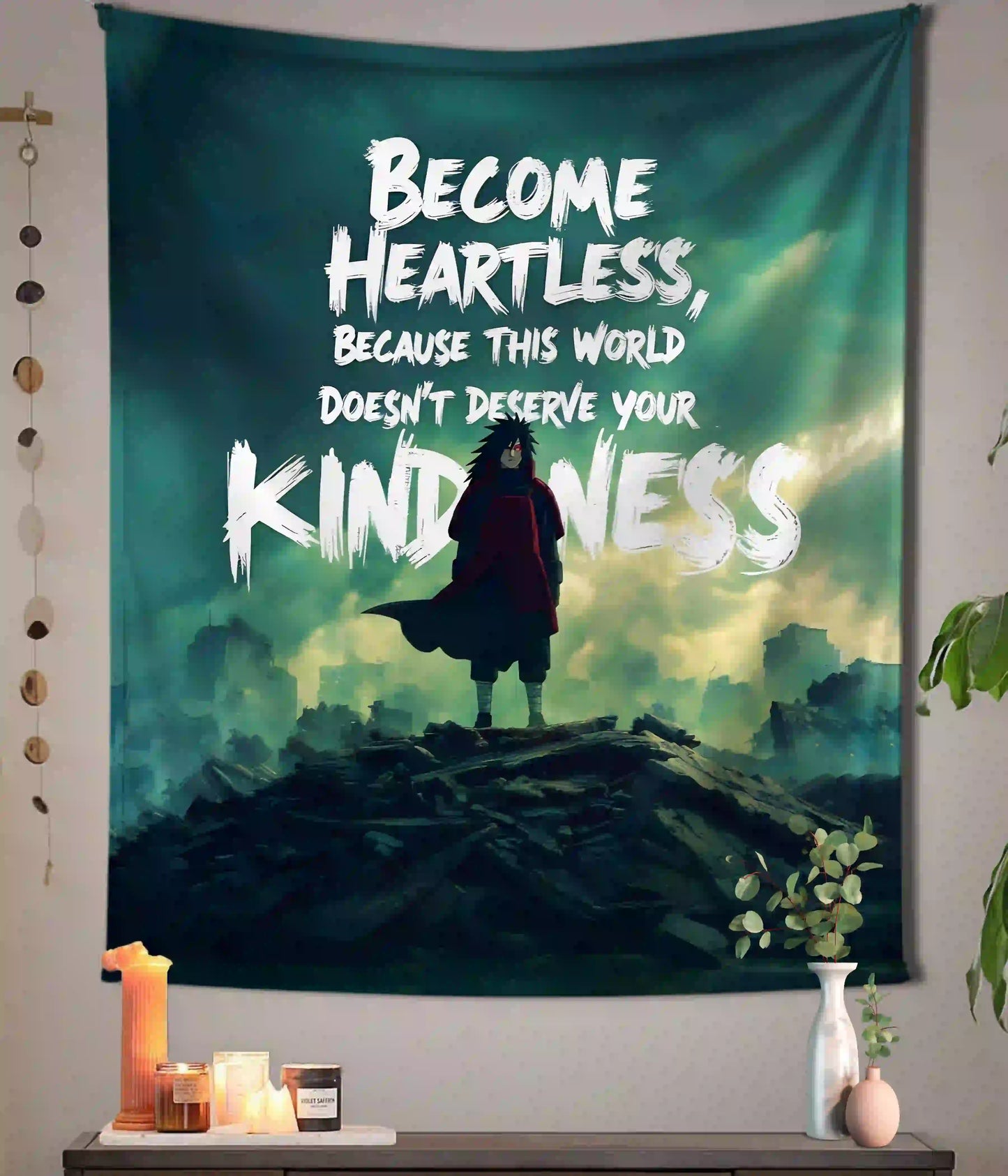 Madara Uchiha - Become Heartless Quote Tapestry Main Image - Everanta