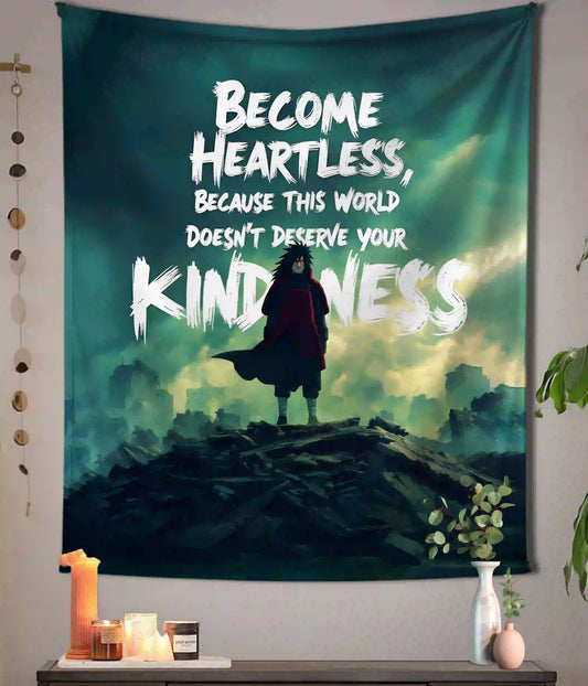 Madara Uchiha - Become Heartless Quote Tapestry Main Image - Everanta