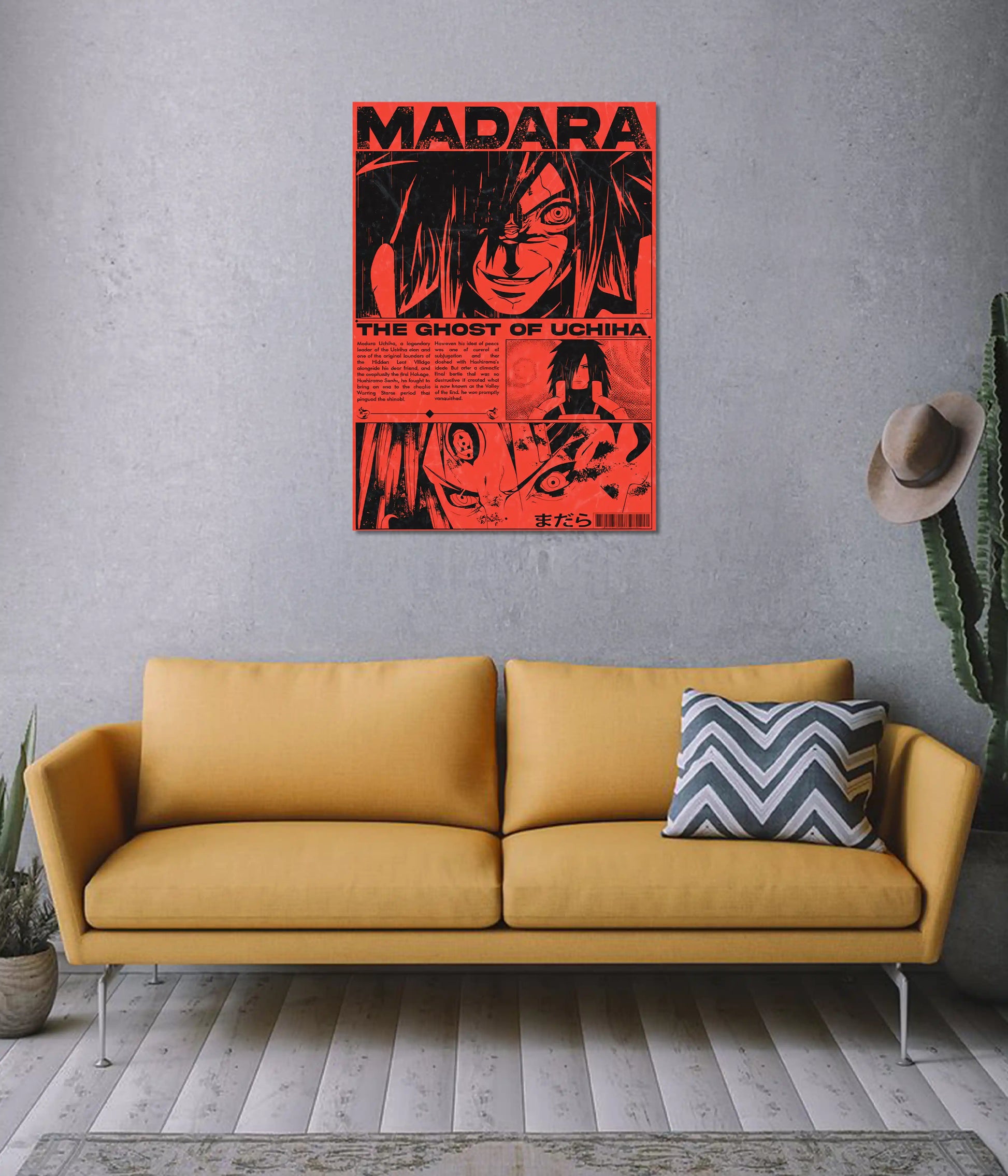 Madara Uchiha “Ghost of Uchiha” Anime Poster on Wall - Everanta