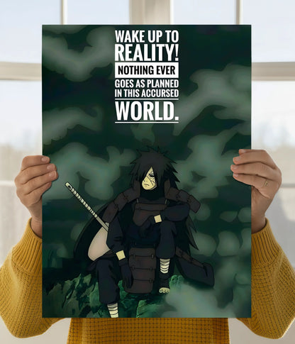 Madara Uchiha “Wake Up to Reality” Naruto Poster Main Image - Everanta