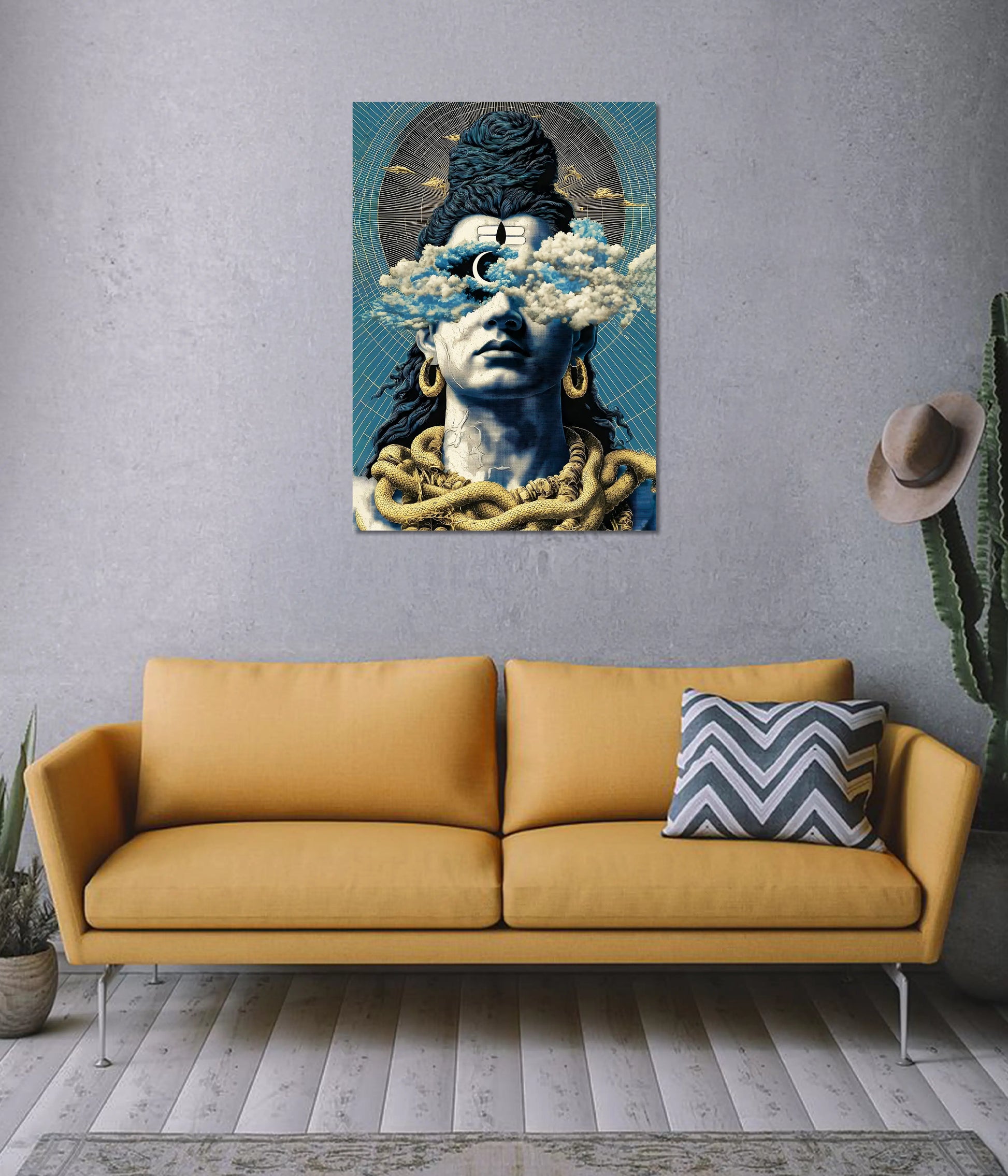 Mahadev – Cosmic Consciousness Wall Poster on Wall - Everanta