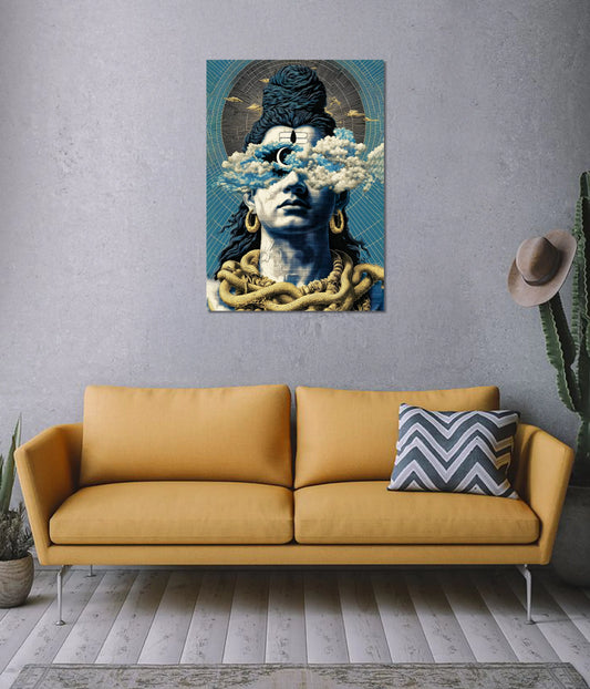 Mahadev – Cosmic Consciousness Wall Poster on Wall - Everanta