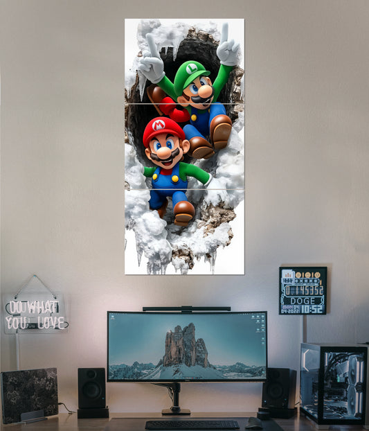 Mario Bros. Adventure – Gaming Split Wall Poster - Everanta