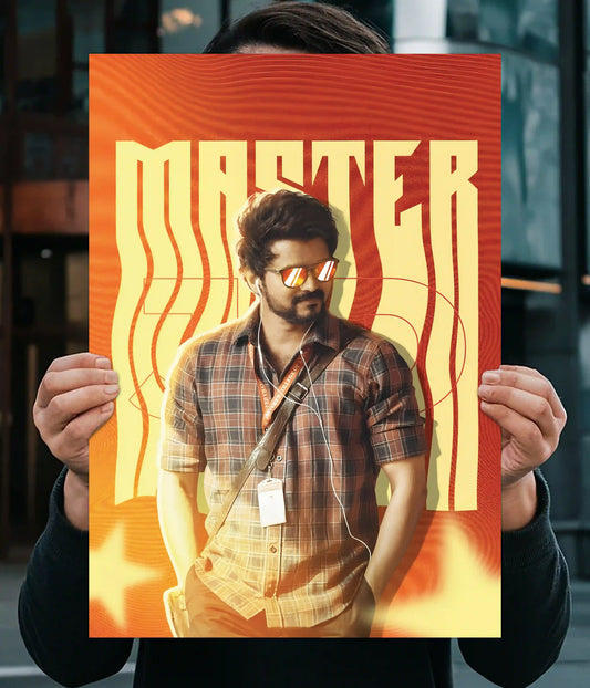 Master Vijay Retro Style Wall Poster Main Image - Everanta