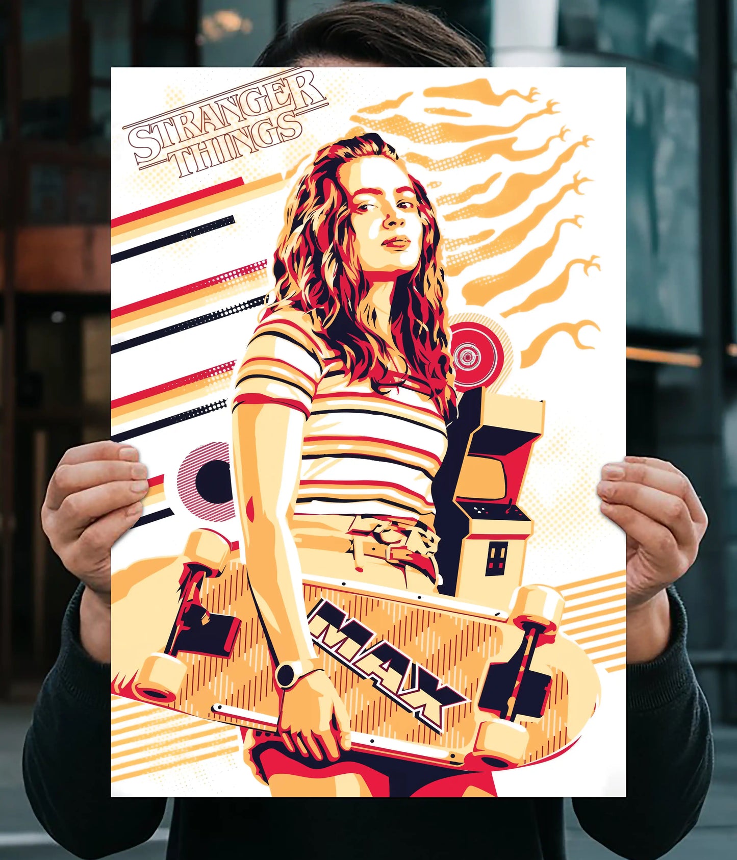 Max Mayfield Retro Skate Wall Poster Main Image - Everanta