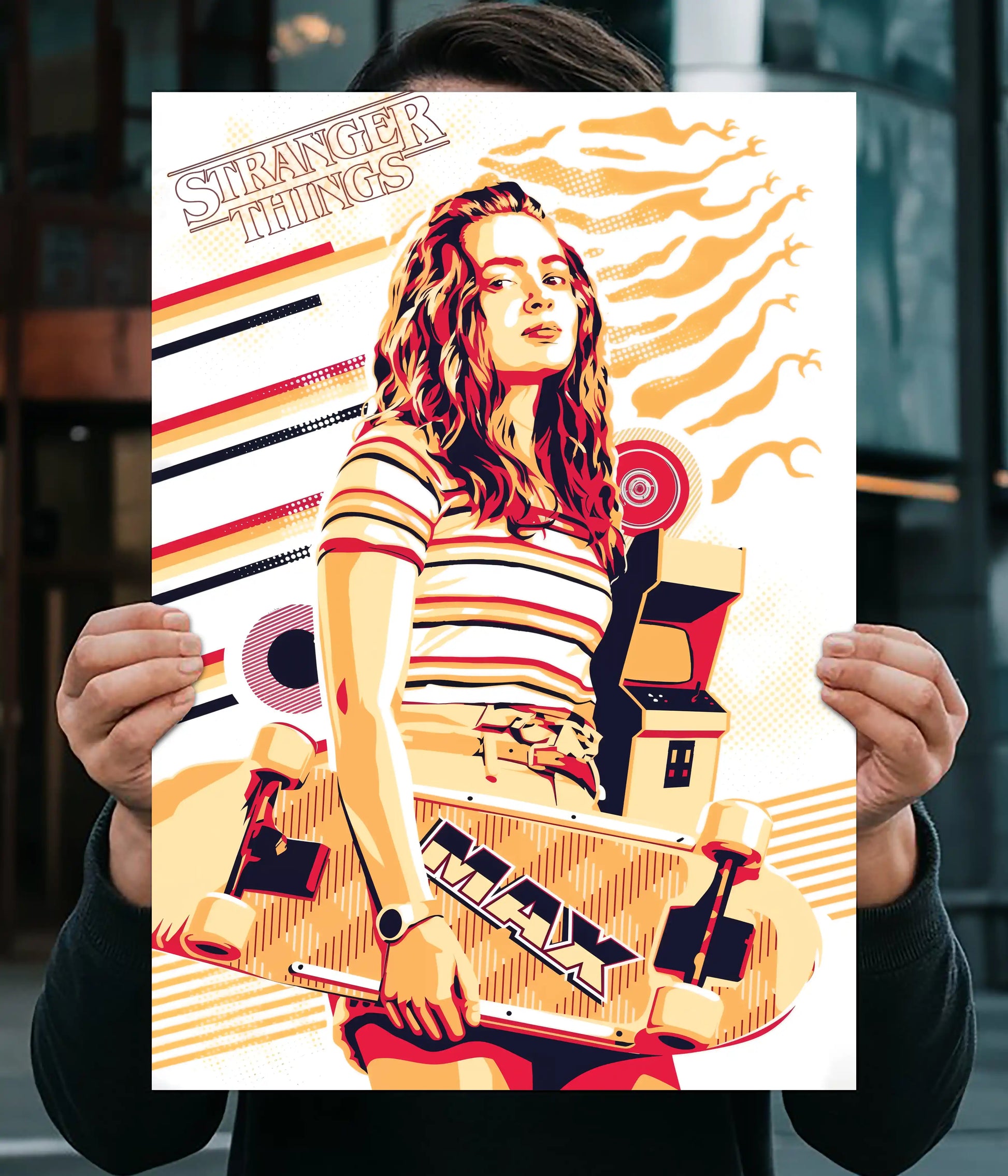 Max Mayfield Retro Skate Wall Poster Main Image - Everanta