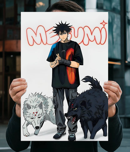 Megumi Fushiguro's Divine Dogs Poster Main Image - Everanta