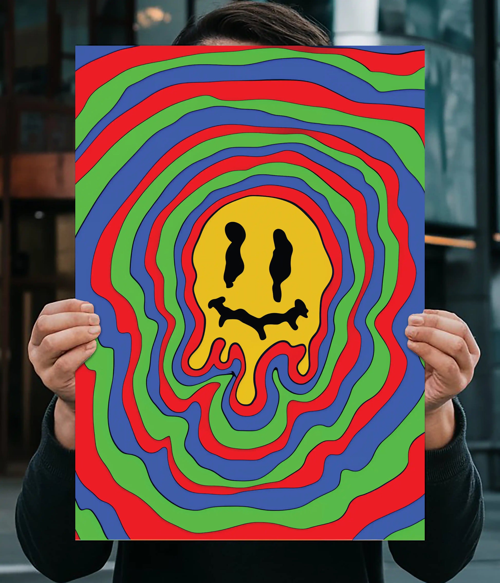 Melting Smile Psychedelic Aesthetic Wall Poster Main Image - Everanta