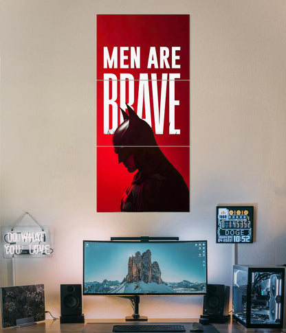 Men Are Brave – Vertical Batman Split Poster Main Image - Everanta