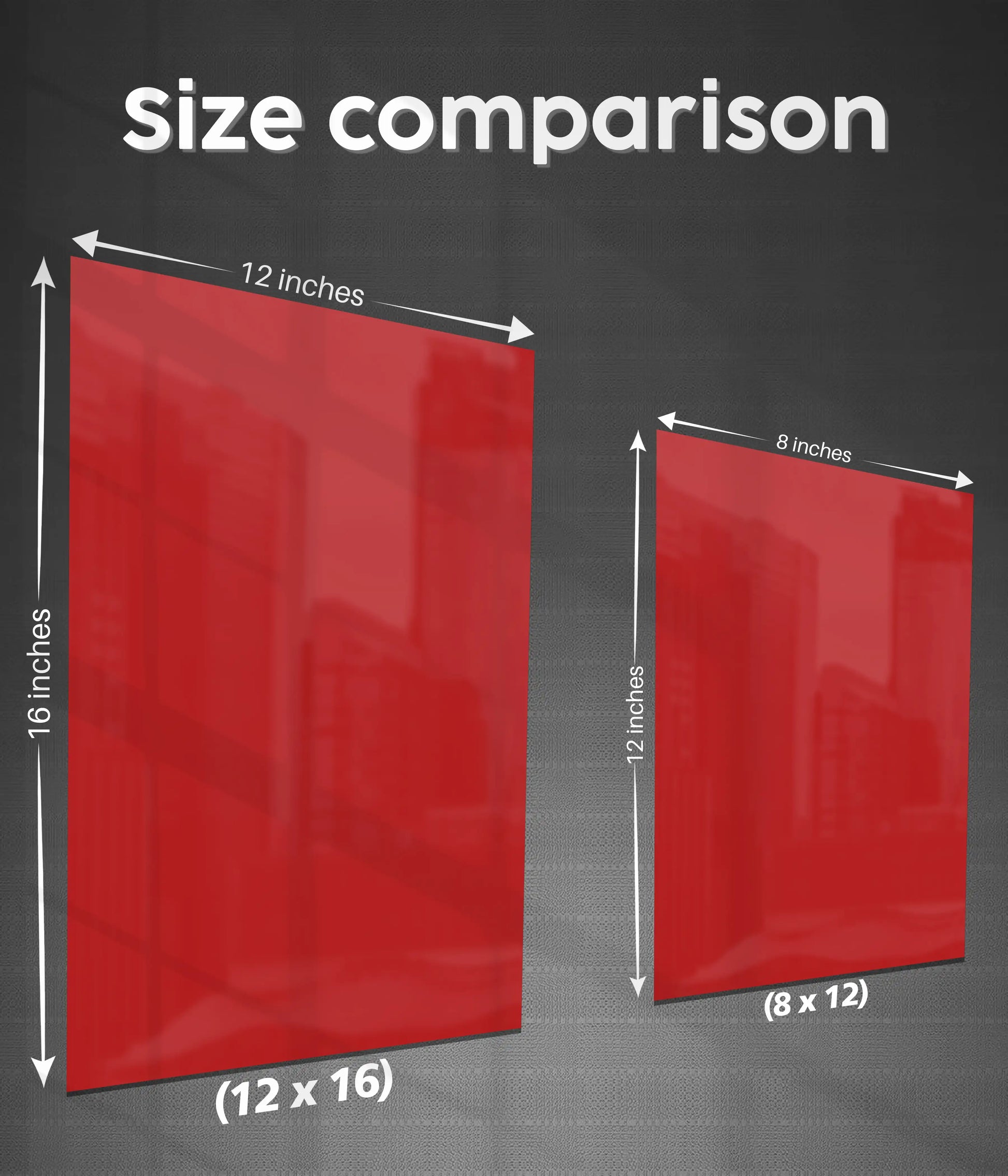 Metal Poster Size Comparison - Everanta