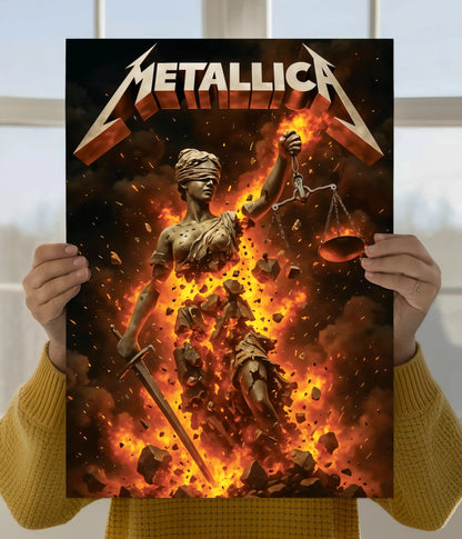 Metallica Justice Fire Poster Main Image - Everanta