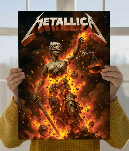 Metallica Justice Fire Poster Main Image - Everanta