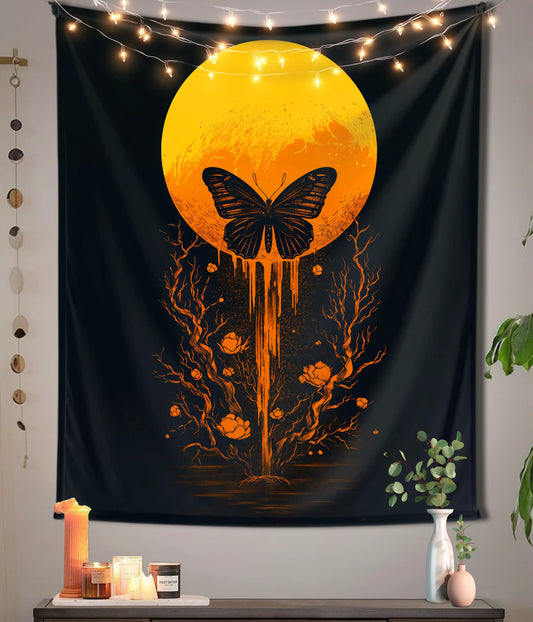 Metamorphosis Moon – Butterfly Wall Tapestry Main Image - Everanta