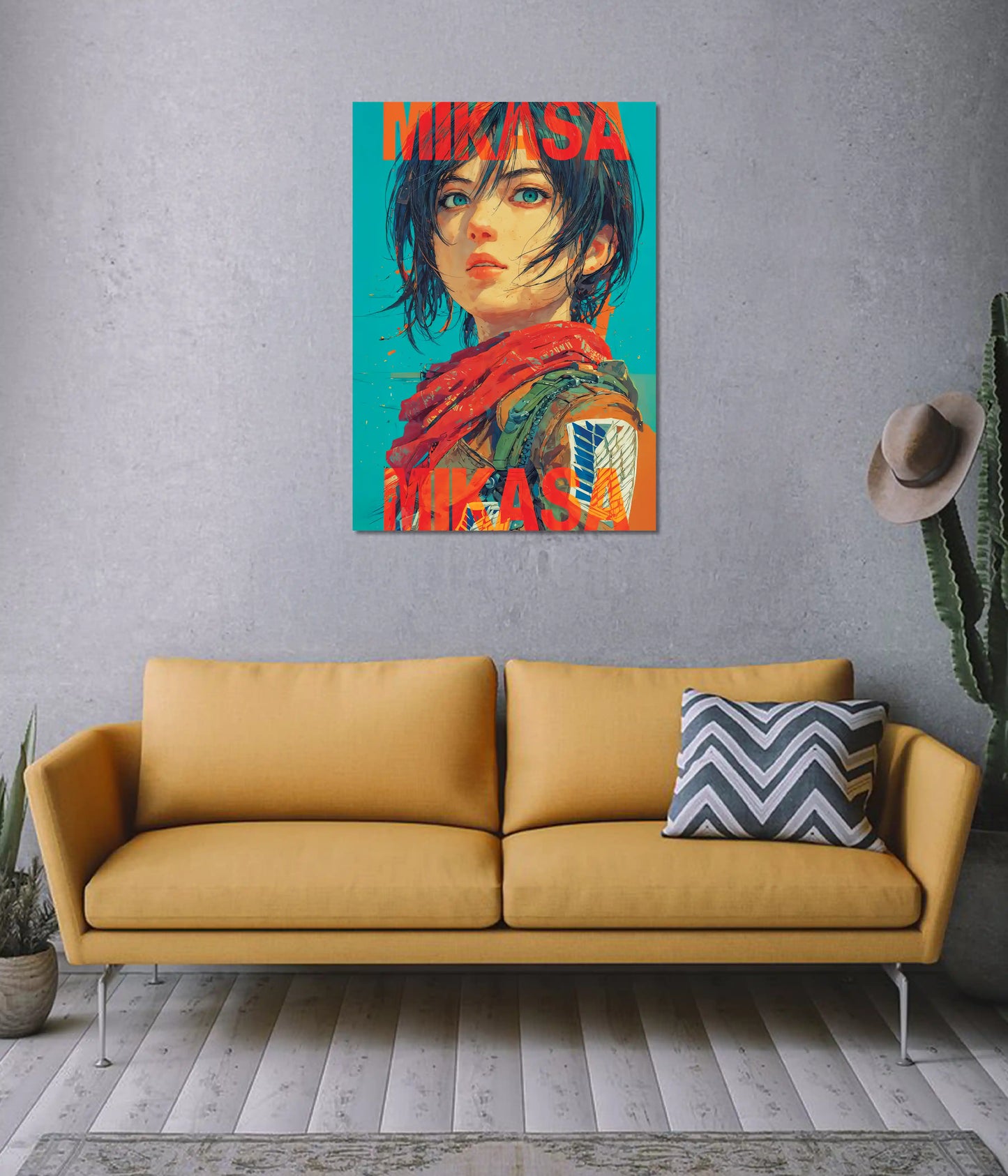 Mikasa Ackerman Attack on Titan Wall Poster on Wall - Everanta