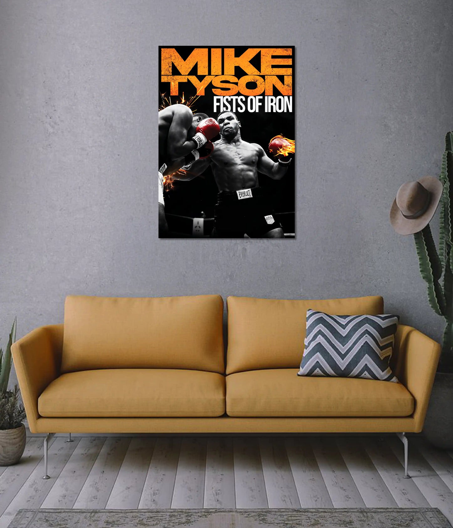 Mike Tyson Fists of Iron Poster on Wall - Everanta