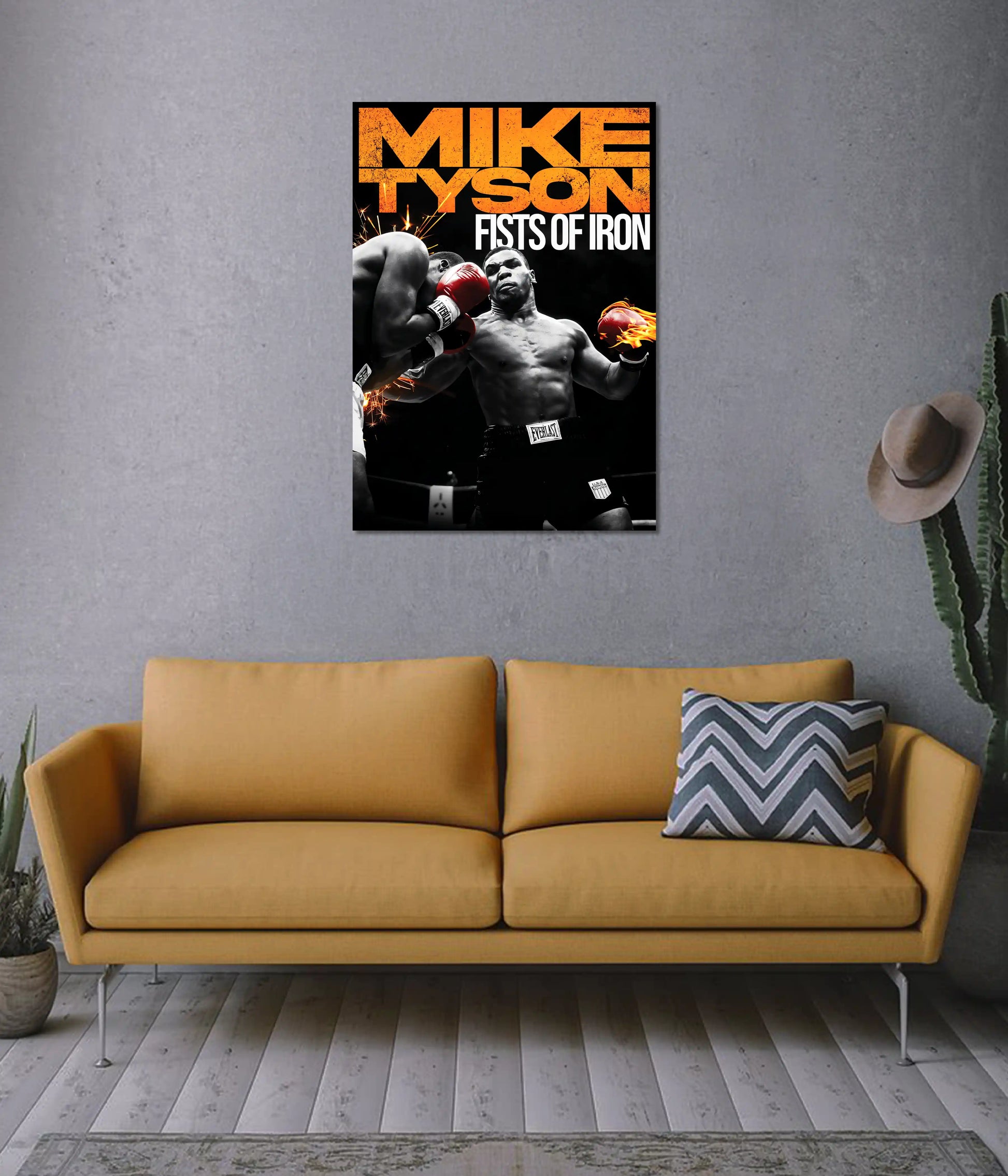 Mike Tyson Fists of Iron Poster on Wall - Everanta