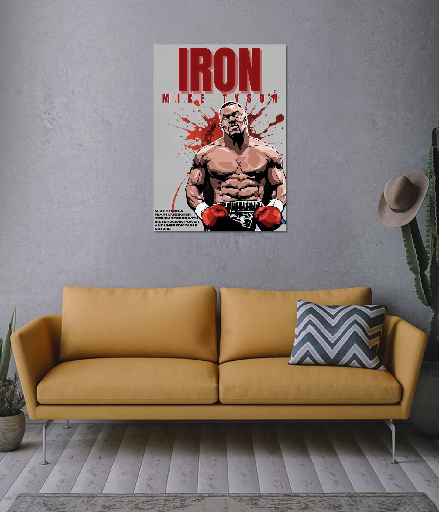 Mike Tyson Iron Champion Poster on Wall - Everanta