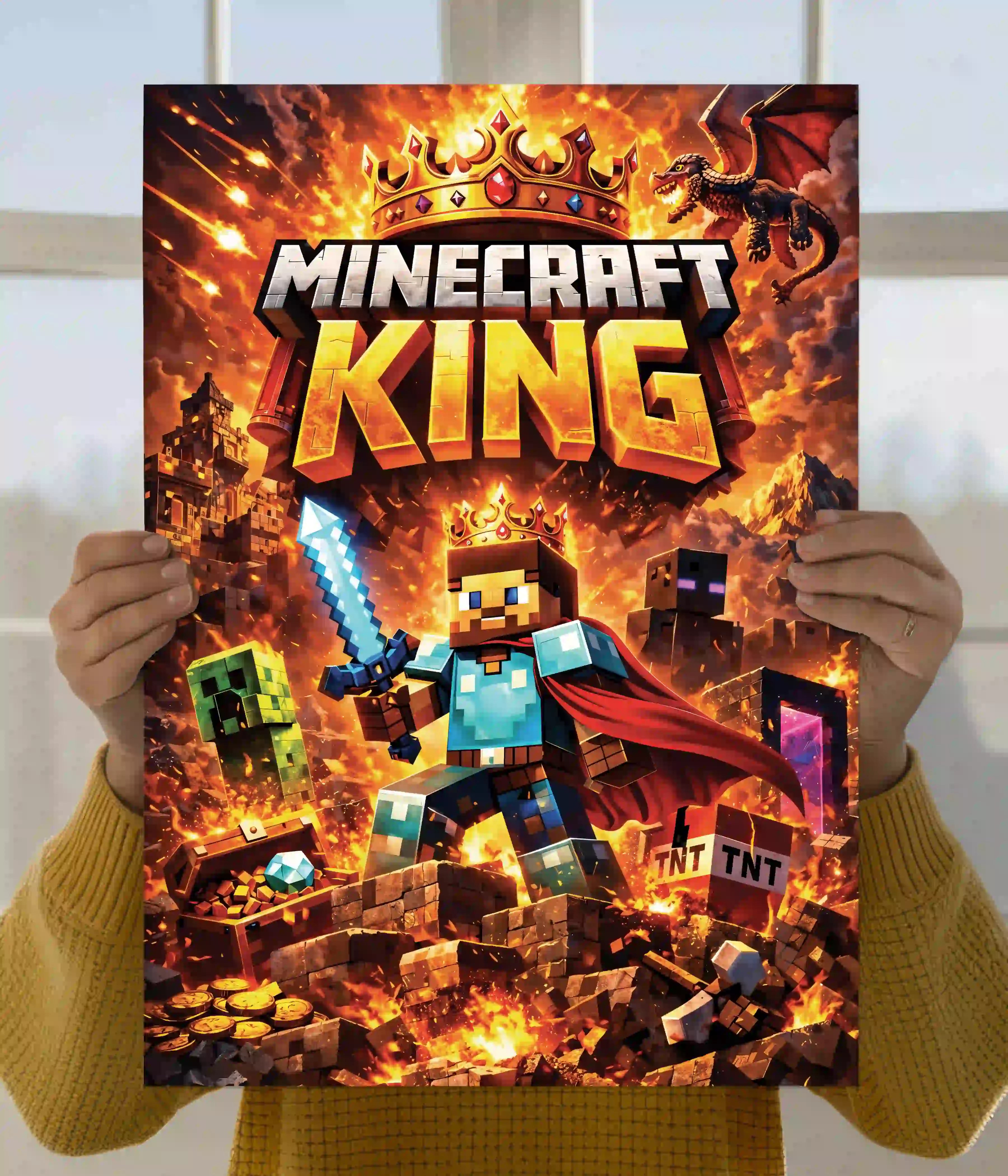 Minecraft King Epic Gaming Wall Poster | Everanta