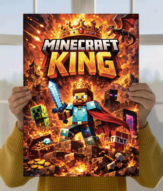 Minecraft King Epic Gaming Wall Poster