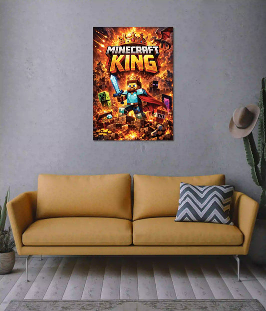 Minecraft King Epic Gaming Wall Poster