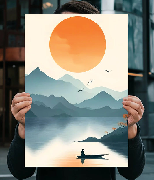 Minimal Sunrise Aesthetic Wall Poster Main Image - Everanta