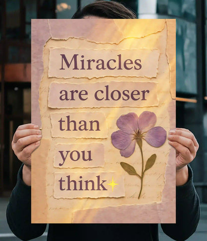 Miracles Are Closer Than You Think Aesthetic Wall Poster Main Image - Everanta