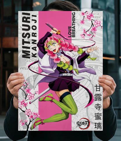 Mitsuri Kanroji Love Breathing Demon Slayer Poster Main Image - Everanta