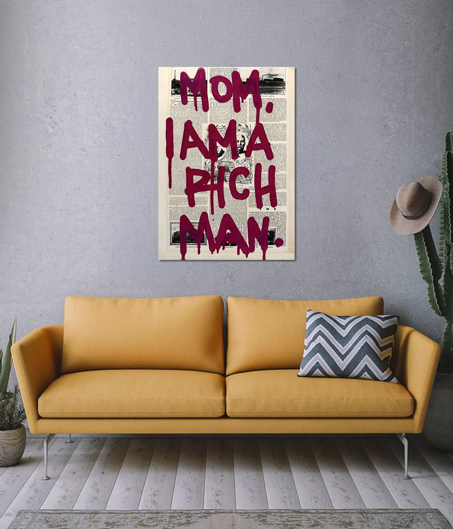 Mom, I Am A Rich Man Wall Poster on Wall - Everanta