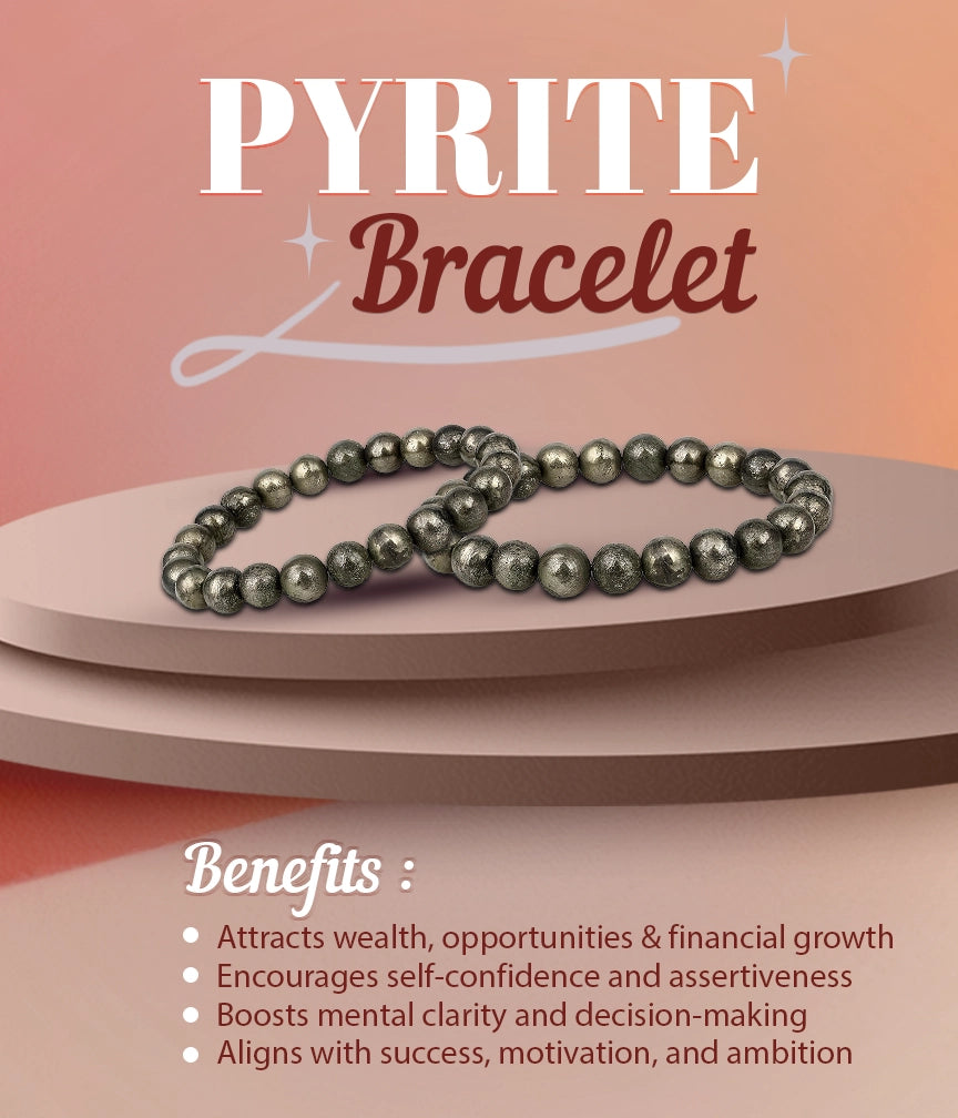 Benefits of Money Magnet Pyrite Crystal Bracelet - Everanta
