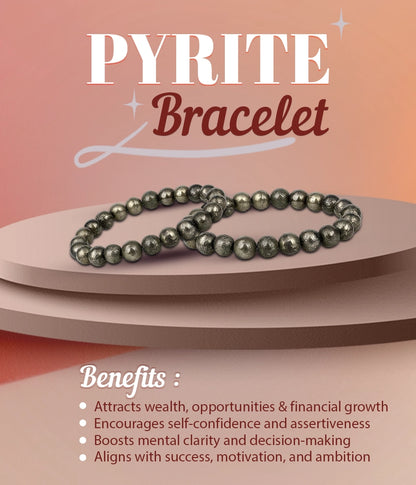Benefits of Money Magnet Pyrite Crystal Bracelet - Everanta