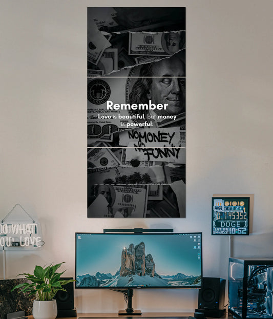 Money is Powerful Motivational Split Poster Main Image - Everanta