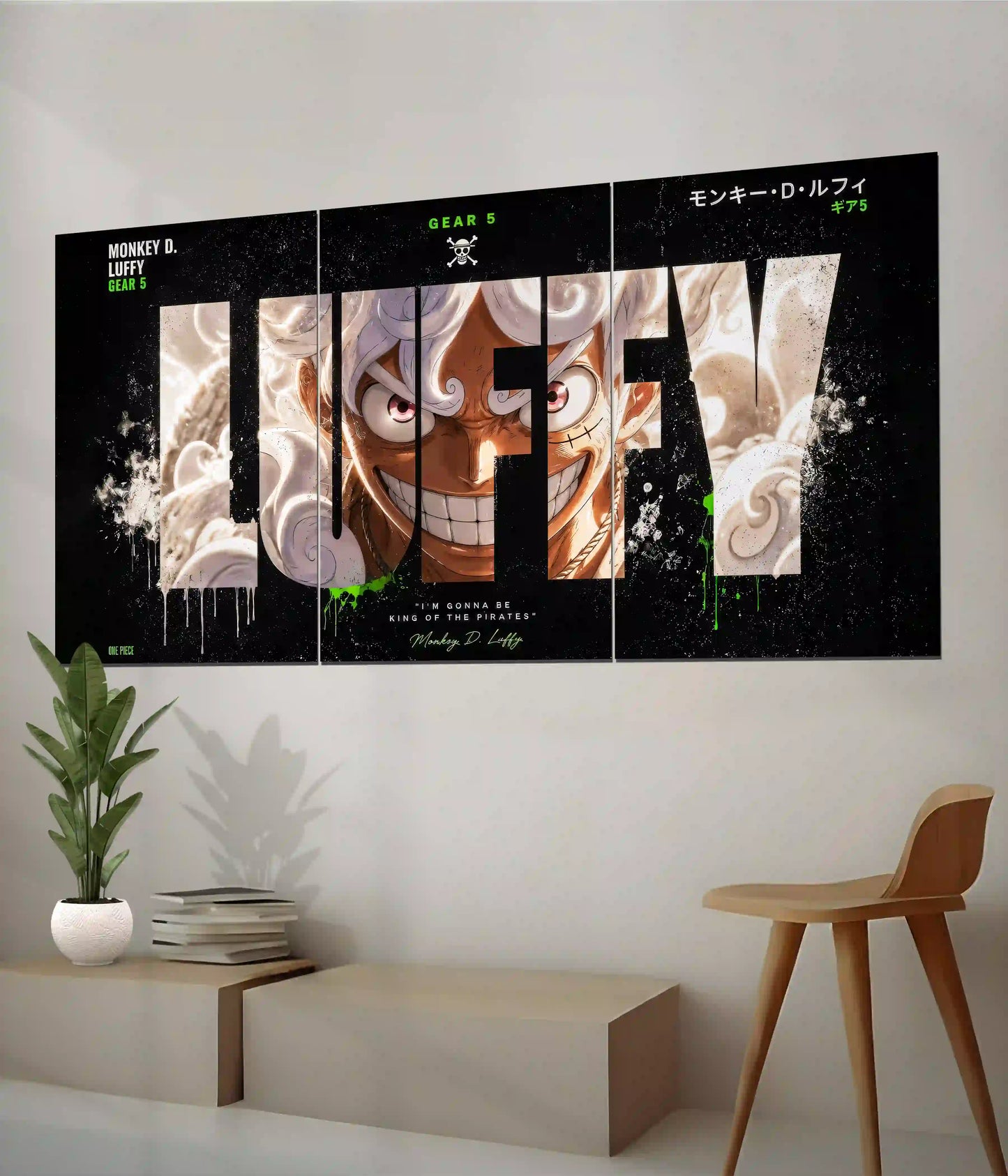 Monkey D. Luffy Gear 5 Split Poster Side Look - Everanta