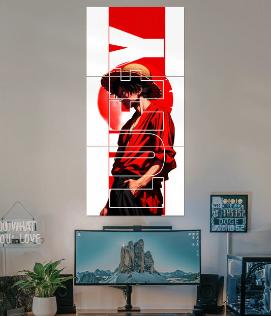 Monkey D. Luffy Split Poster Main Image - Everanta