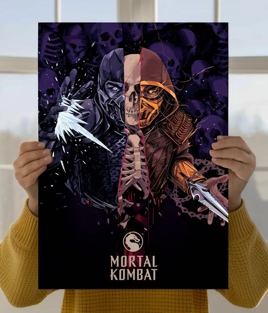 Mortal Kombat Split Skull Poster Main Image - Everanta